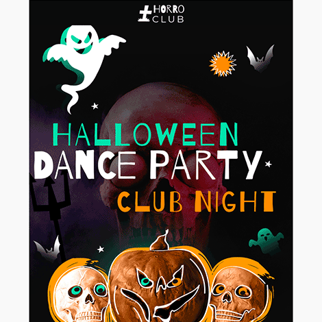Halloween Dance Party Club Night Event Flyer